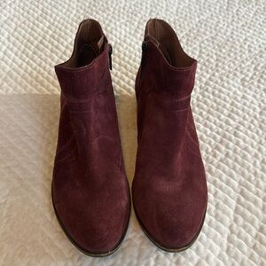 Lucky Brand Purple Suede Booties